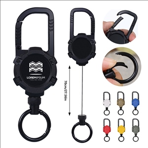 Retractable Badge Reel Keychain With Magnetic Lock